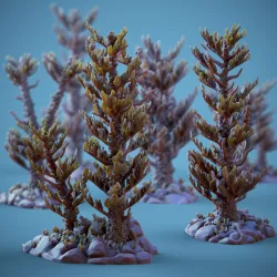 Miniature Forest / Trees / Plants Terrain Set - Supportless