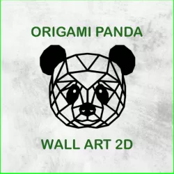 ORIGAMI PANDA WALL ART 2D