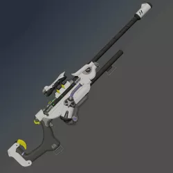 Overwatch Ana Amari Sniper Biotic rifle Snow owl skin Winter Wonderland 2017. Video game, prop, cosplay, STL