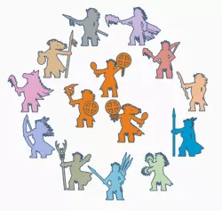 Paleolithic Meeple Pack #1