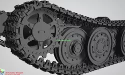 Panther G Tank Tracks Unit For Steel wheel.(STL-1/144)