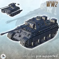Panzer V Panther Ausf. A (damaged) - WW2 German Flames of War Bolt Action 15mm 20mm 25mm 28mm 32mm