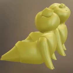 Pig in yoga plant pot