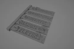 Plague follower tank name plates