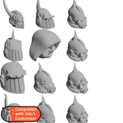 Plagued heads for Udo´s customizer, remixed from various creators