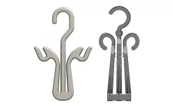 Plastic hook hangers 3d models for packing socks and packaging.