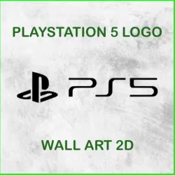 PLAYSTATION 5 LOGO WALL ART 2D