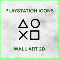 PLAYSTATION ICONS WALL ART 2D