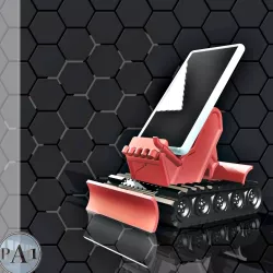Print-in-place Bulldozer cell phone stand!