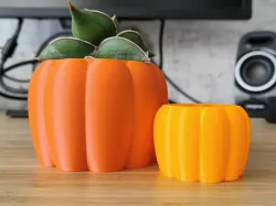 Pumpkin Pot and planter - Halloween - Vase mode