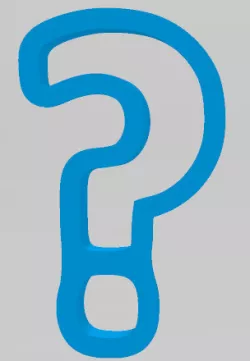 Question mark cookie cutter