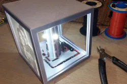 Rechargeable USB lithophane cube box with powerbank electronics