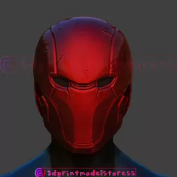 Red Hood Helmet - Red Hood Injustice Cosplay Mask STL File
