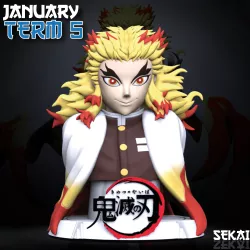 Rengoku Bust - Sekai 3D Models - Tested and Ready for 3D printing