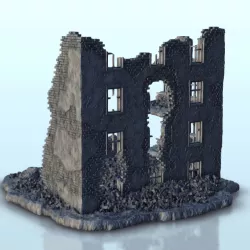 Ruined building 3 - Flames of war Bolt Action WW2 Modern Warhammer