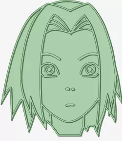 Sakura Haruno face cookie cutter