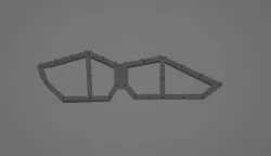 Sci-fi futuristic space helicopter cockpit canopy