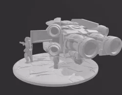 Sci-Fi Robot Miniature Diorama spaceship