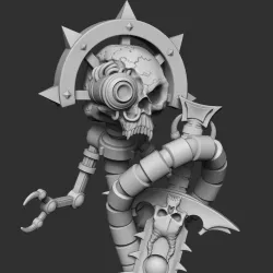 Servo Traitor Skull Display Figure