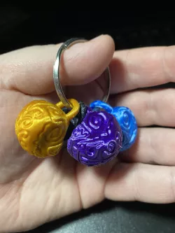 Skull brain key chain add-on