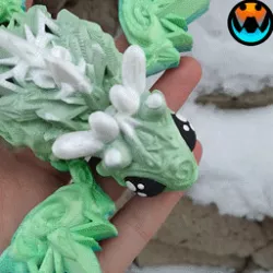 Snowflurtle: Winter Snowflake Turtle Cinderwing3D Mash-up, Flexi Articulating