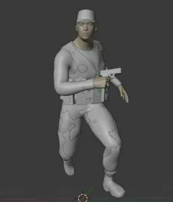 Soldier 3 running with gun