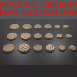 SPACESHIP / INDUSTRIAL BASES 40MM 32MM 25MM PART5