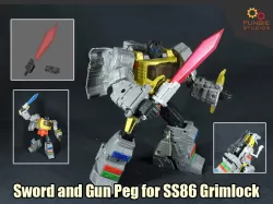 Sword and Gun Peg for Transformers Studio Series 86 Grimlock