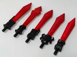 Swords for Studio Series 86 Dinobot Grimlock, Slag, Sludge, Snarl, Swoop