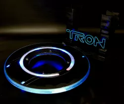 Tron Legacy Identity Disc / Tron Light Disk | Thematic Display Plinth & Wall Mount Included | By Collins Creations 3D