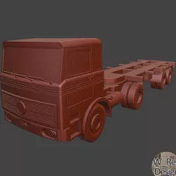 Truck, trailers and cargo container