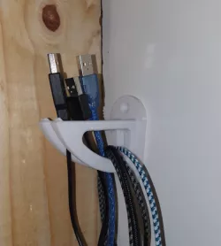 Wall hook for cables (USB, HDMI...) without support