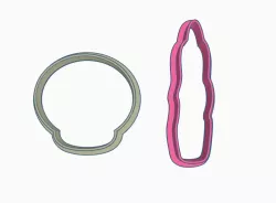 whith finger and skeleton head cookie cutter