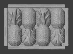 Wooden Vendor's Crate / Pineapple Crate ( 28mm Scale )