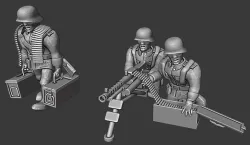 World War Two German Machine Gun Team
