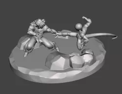 Yamcha vs Frieza 3D Model