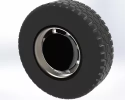 12mm Hex Wheel with Hub Cap for 62.4x20S Tyres