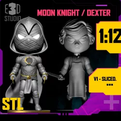 2 CHIBI MODELS - DEXTER - MOON KNIGHT