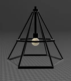 2 PYRAMID CEILING LAMPS - 2 PYRAMID CEILING LAMP