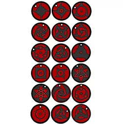 All Sharingan Forms Keychains