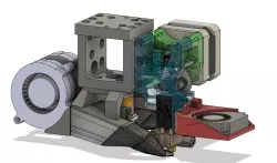 Barebone Supershort and superlight BMG for Mosquito/Crazy hotend with MGN12H mount, dual 5015 fanduct and BLTouch