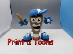 Billy Baseball Bat - Print A Toons
