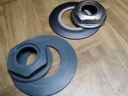 Cap on cast wheel bbs