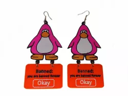 Club Penguin earrings / Keychains