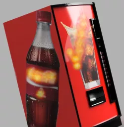 COKE MACHINE VENDOR DIORAMA SCALE GARAGE SHAKY RC SGS