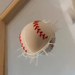 Cracked window baseball