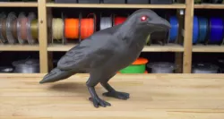 Crow with LED eyes