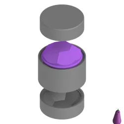 CRYSTAL GEMS AMETHYST BATH BOMB SOLID SOAP MOLD