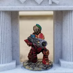 Cyberfemme With Energy Rifle At The Ready