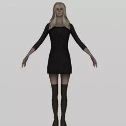 Dancer Girl Character 3D Model obj file
